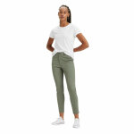 Pantalon chino skinny vert en coton