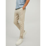 Pantalon chino slim fit gris beige en coton quinn