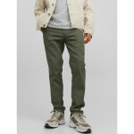 Pantalon chino slim fit marron clair vert en coton