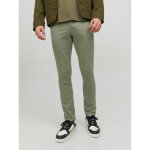 Pantalon chino slim fit vert fonc en coton