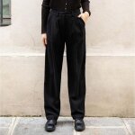 Pantalon droit arlow noir en coton