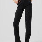Pantalon droit noir lana