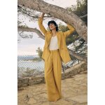 Pantalon droit saguy moutarde adele en viscose