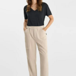 Pantalon droite cordo beige queen en coton Pantalon droite cordo beige queen en coton