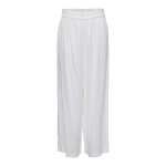 Pantalon  jambe large taille lastique blanc en lin