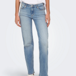 Pantalon jean taille moyenne onlblush - bleu en coton eden