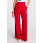 Pantalon large  fronces rouge