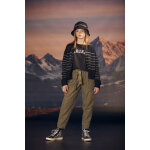 Pantalon fille, loose, large mila vert en coton