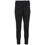Pantalon paperbag loose fit taille haute noir en viscose kai