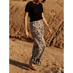 Pantalon phara ikat noir en viscose Pantalon phara ikat noir en viscose