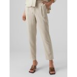 Pantalon regular fit taille moyenne longueur cheville beige Pantalon regular fit taille moyenne longueur cheville beige