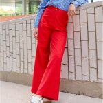 Pantalon rouge sonny velours en coton