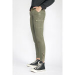 Pantalon slim army marron en coton