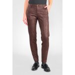 Pantalon slim flexo marron gaia en coton