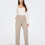 Pantalon tailleur onlpoptrashife - gris en viscose la