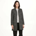 Pardessus masculin imprim pied de coq femme 3 suisses collection - noir en laine