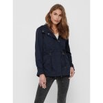 Parka capuche mancherons bleu Parka capuche mancherons bleu