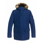 Parka fourrée à capuche bleu fort Parka fourrée à capuche bleu fort
