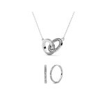 Parures chic circle twin myc - paris - argent� et cristal