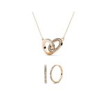Parures chic circle twin myc - paris - or ros et cristal