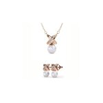 Parures chris pearl myc - paris - or ros et cristal
