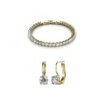 Parure et coffret round venus - doré et cristal Parure et coffret round venus - doré et cristal
