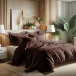 Parure coton tertio ; - marron - chocolat