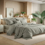 Parure coton tertio ; - gris perle