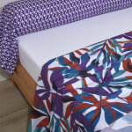 Parure drap plat 240 x 300 cm + 2 taies 65 x 65 percale equinoxe violine Parure drap plat 240 x 300 cm + 2 taies 65 x 65 percale equinoxe violine