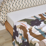 Parure drap plat 240 x 300 cm + 2 taies 65 x 65 percale pop bronze Parure drap plat 240 x 300 cm + 2 taies 65 x 65 percale pop bronze