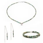 Parure femme sloya lumia en pierres turquoise africain