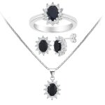 Parure femme so charm - b2948 - noir - parure mode argentée Parure femme so charm - b2948 - noir - parure mode argentée