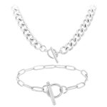 Parure femme so charm - b3146 - argent + b3180 - argent - parure mode argentée Parure femme so charm - b3146 - argent + b3180 - argent - parure mode argentée