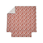 Parure housse de couette + 2 taies 65 x 65 craft terra cota