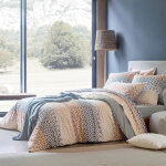 Parure housse de couette 2 taies d'oreiller nuances - perles