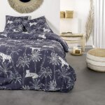 Parure de lit 2 personnes coton 57 fils emilie
