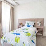 Parure de lit coton - crocodile - bleu ciel