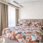 Parure de lit coton - jungly bis - terracotta
