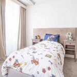 Parure de lit coton - mecano - blanc