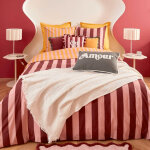 Parure de lit imprime cherry 240x220cm - rouge grenat
