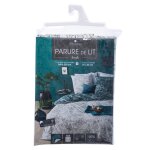 Parure de lit imprime jungle noire & blanche 240x220