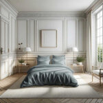 Parure percale coton tertio ; - gris - perle