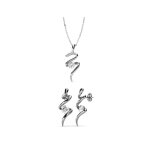 Parures spiral myc - paris - argent et cristal
