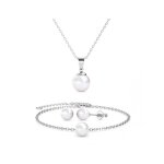 Parures trio mother of pearl myc - paris - argent et cristal