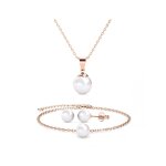 Parures trio mother of pearl myc - paris - or ros et cristal
