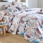 Housse de couette dr pastelle effet peinture violet parme Housse de couette dr pastelle effet peinture violet parme