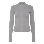 Cardigan manches longues crista gris en viscose kaye