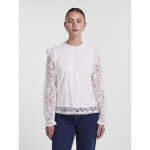 Blouse en dentelle manches longues colline blanc cru tia