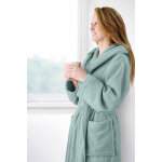 Peignoir de bain  capuche top 470 g / m - cladon green