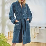 Peignoir de bain en coton 380 g / m� phare - bleu marine